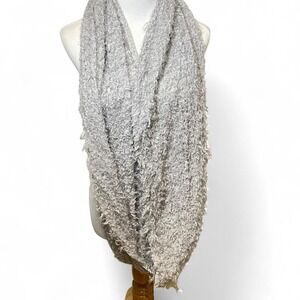APT 9 Textured Knit Infinity Scarf Light Gray Cozy Winter Accessory